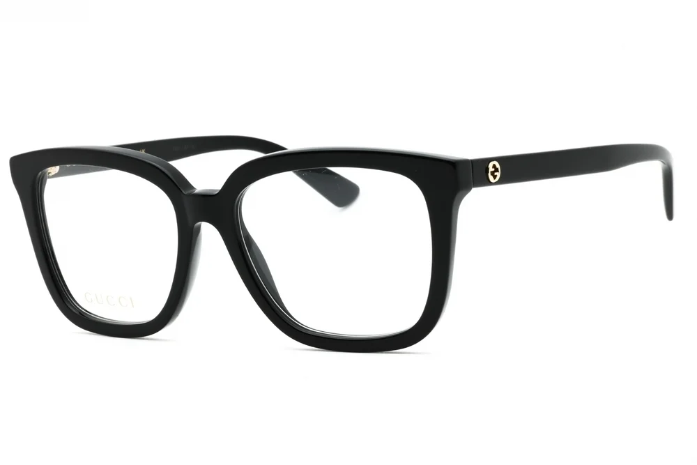 NWT Gucci GG1319O-001 Black Rectangular 53mm Glasses